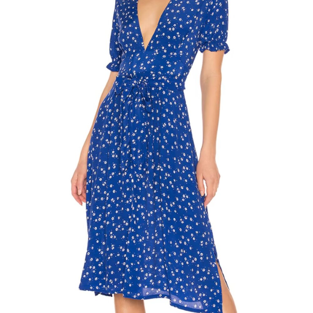 Faithful the Brand Farah Dress Cobalt Blue Size US 4